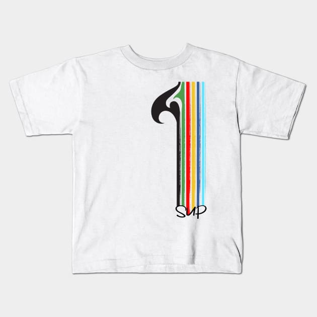 SUP Kids T-Shirt by Buff Geeks Art